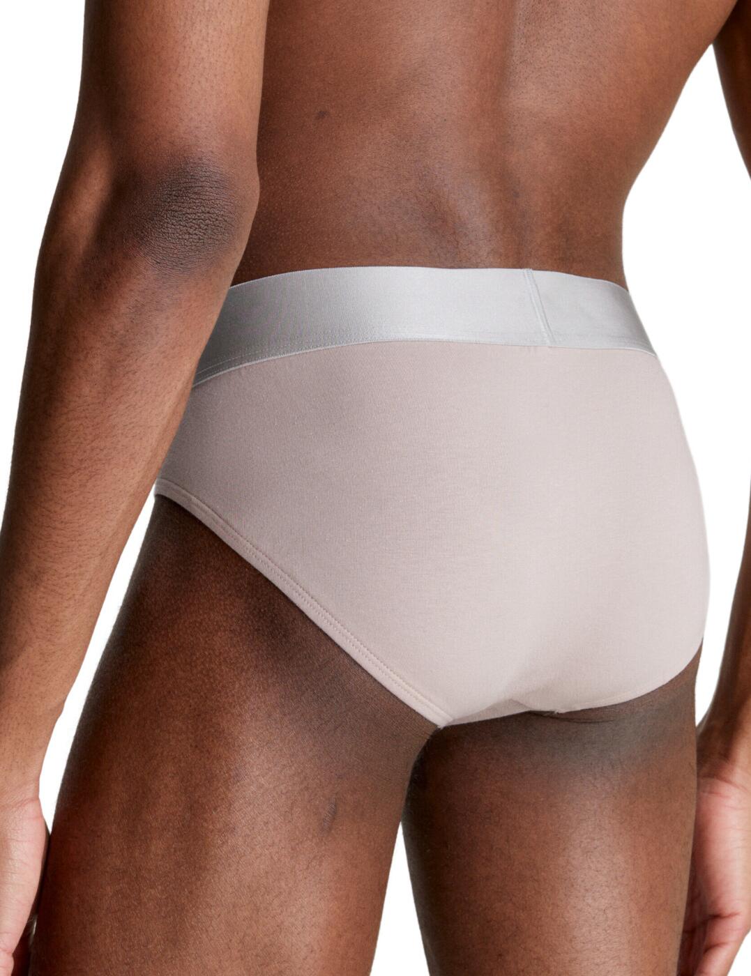 Calvin Klein Mens Steel Cotton Hipster Brief Pack Belle Lingerie