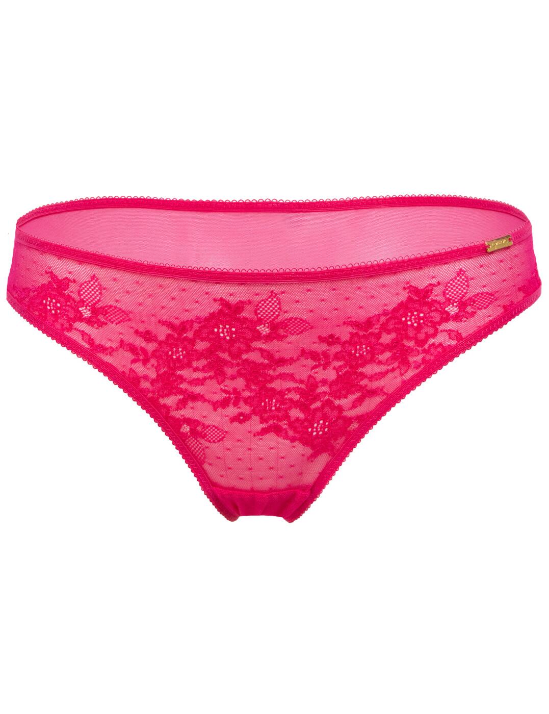 Gossard Glossies Lace Brief Hot Pink Belle Lingerie Co Uk