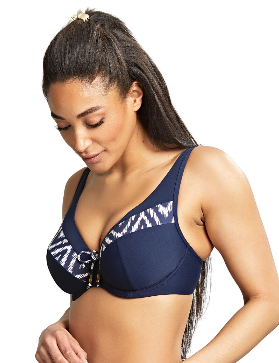 SW1544 Panache Oceana Plunge Bikini Top SW1544 Navy Belle Lingerie