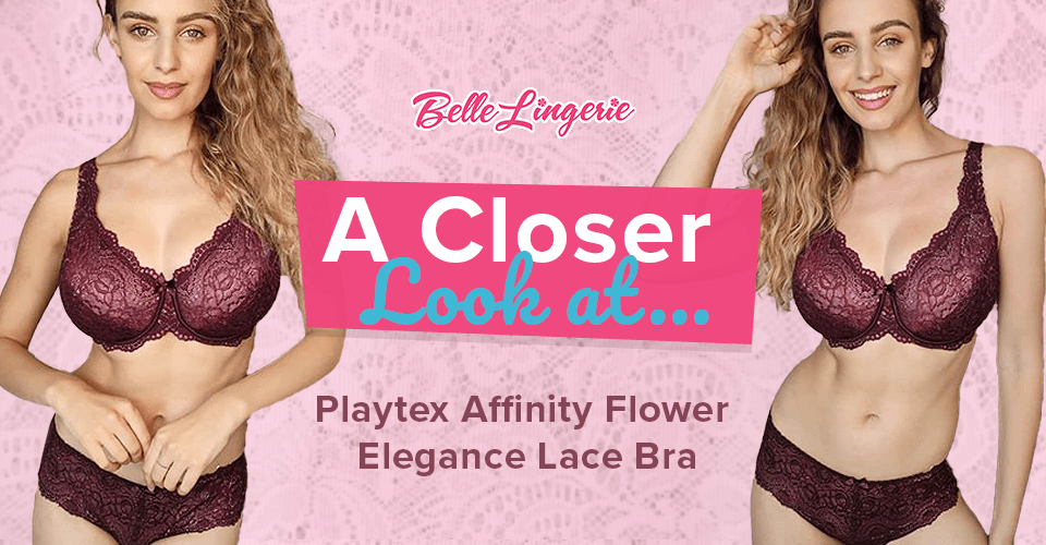 playtex affinity flower lace bra