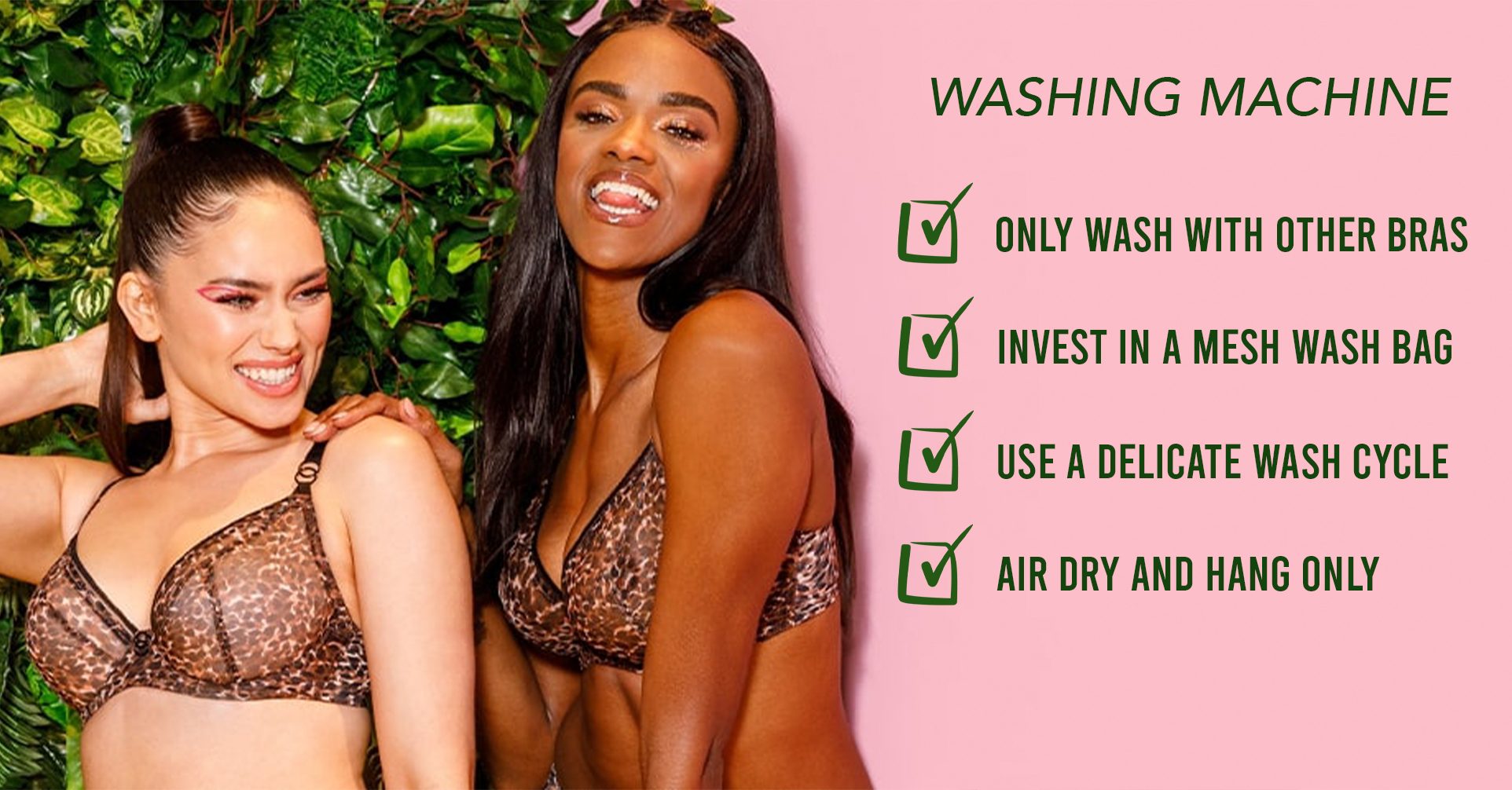Bras in the washing machine