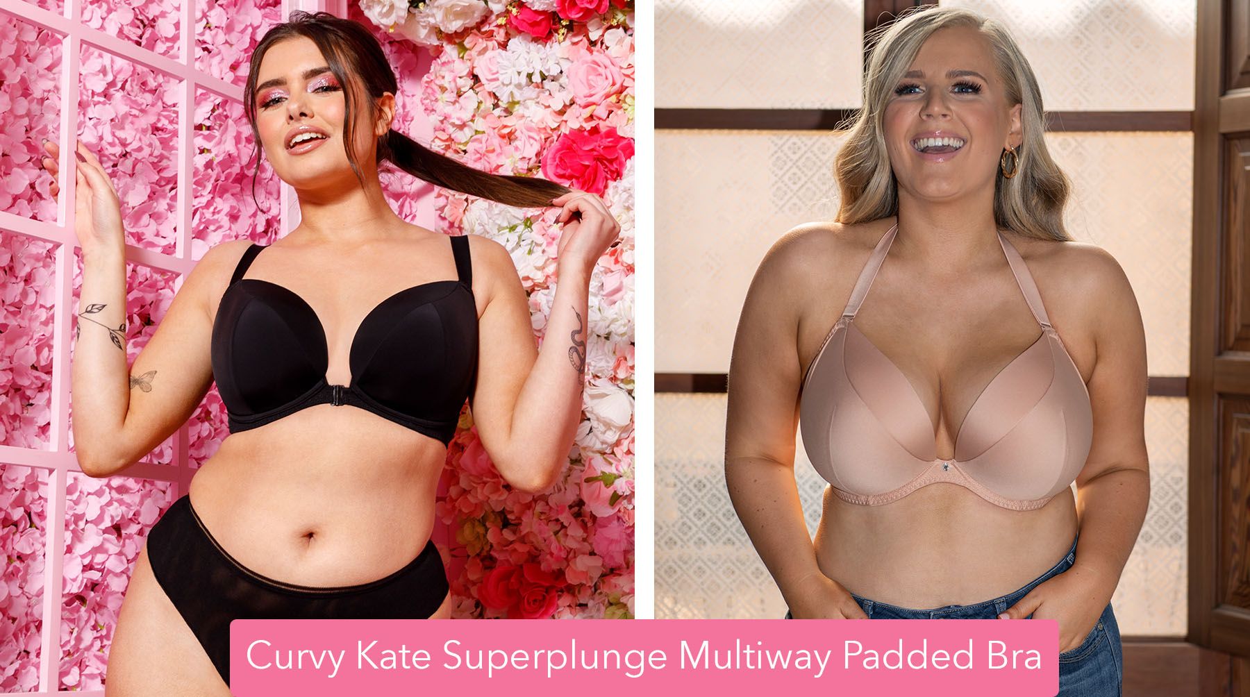 Curvy Kate Super Plunge Multiway Padded Plunge Bra in Latte - Busted Bra  Shop