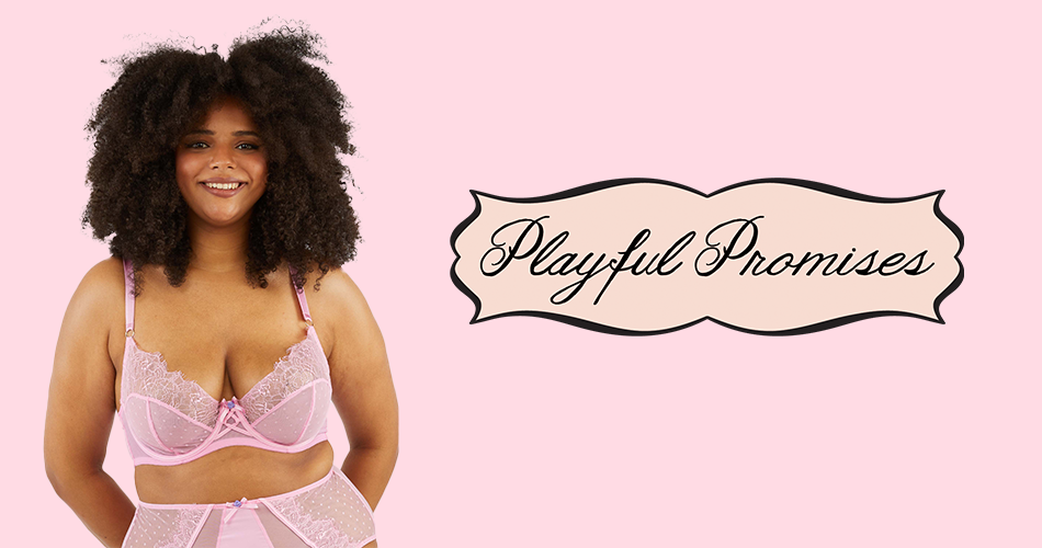 Ziggy Pink Lace and Spotted Mesh Bra – Playful Promises