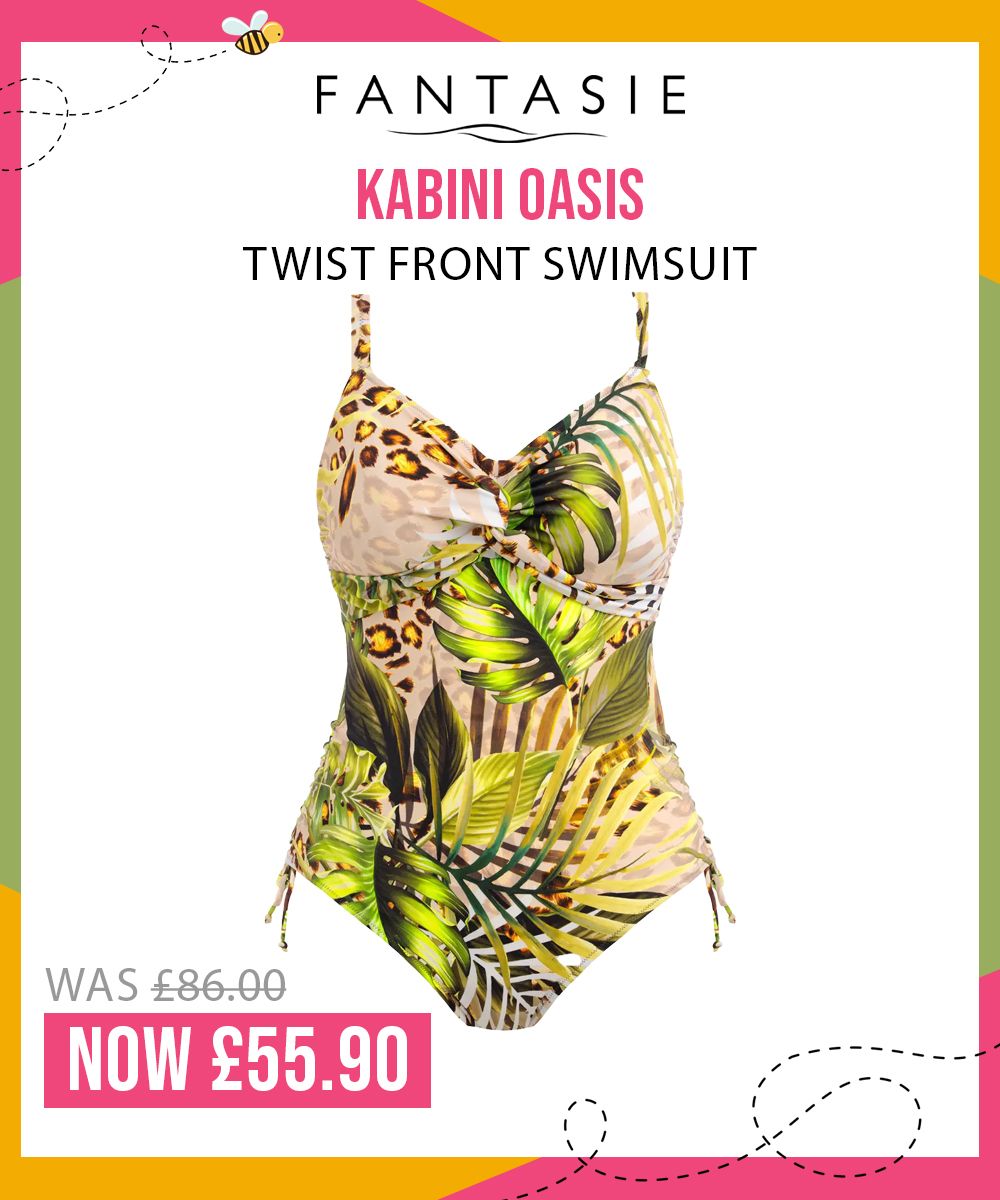 Fantasie Kabini Oasis Twist Front Bandeau Bikini Top - Belle Lingerie