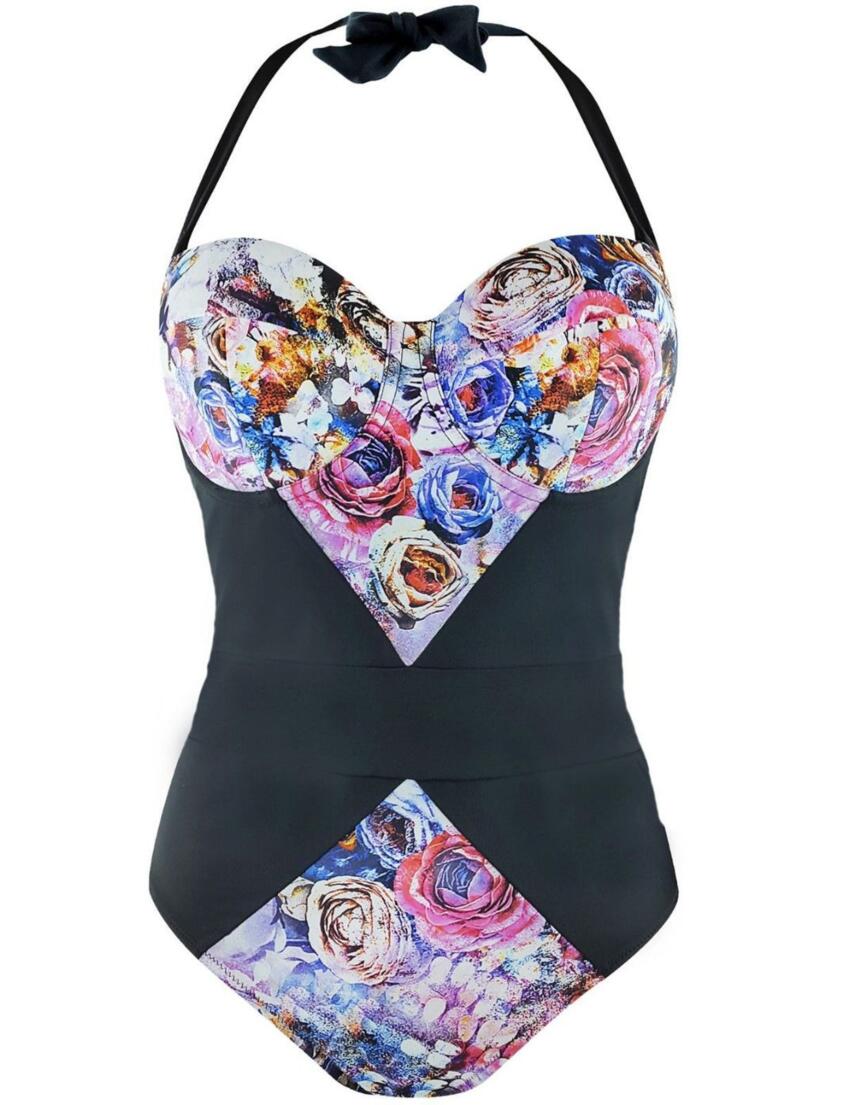 20005 Pour Moi Sicily Padded Swimsuit Pink Multi - 20005 Pink Multi