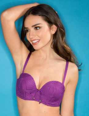 31000 Pour Moi Bora Bora Strapless Bikini Top  - 31000 Purple
