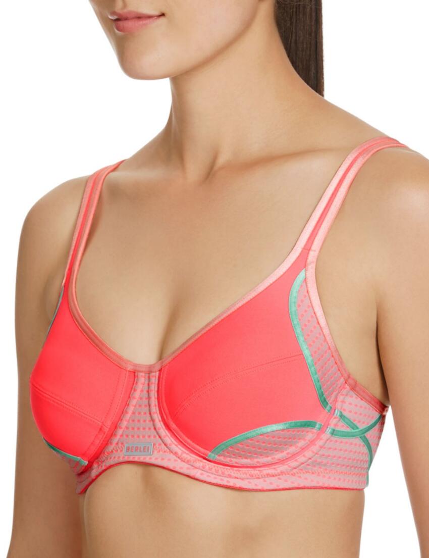 YYN7 Berlei Electrify Mesh Sports Bra Strawberry Sorbet - YYN7 Underwired Sports Bra