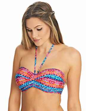 4035 Freya Cuban Crush Twist Bandeau Bikini Top  - 4035 Multi