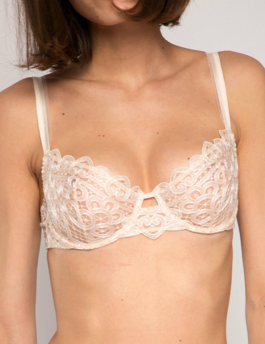 17132 Maison Lejaby Talisman Non Padded Demi Cup Bra - 17132 Savannah Beige