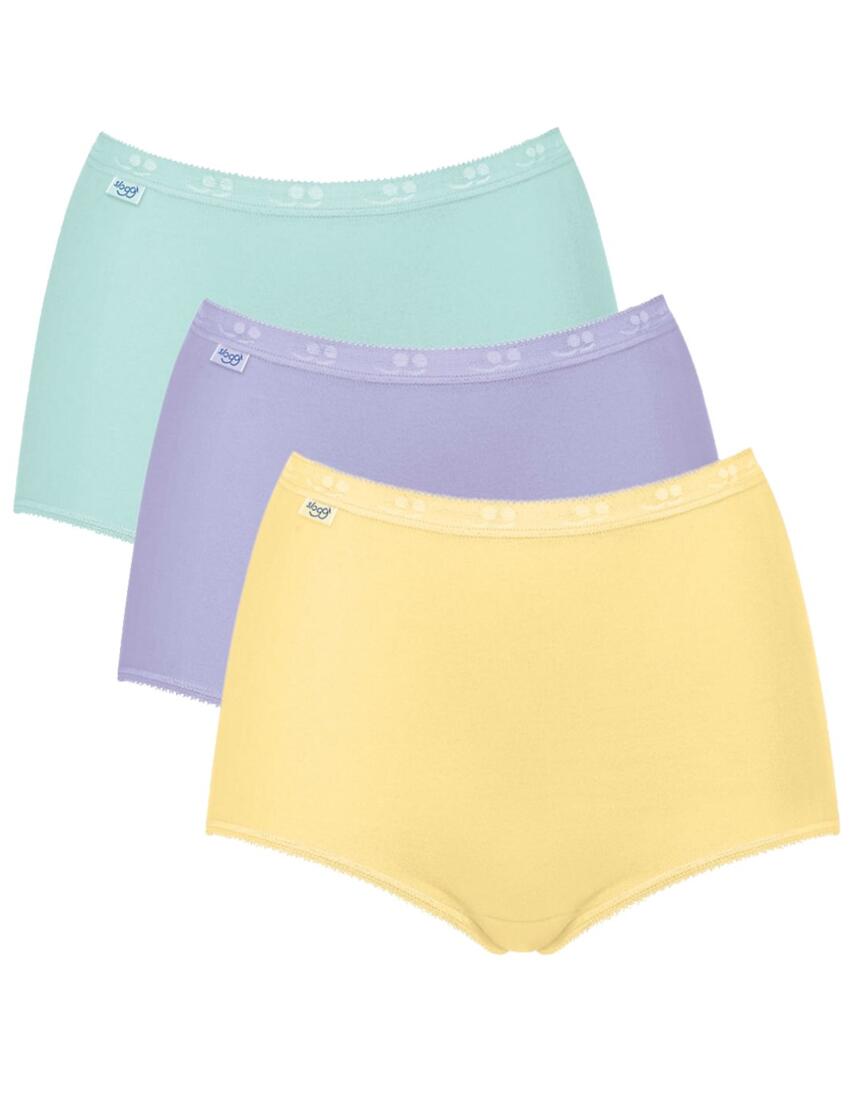 10105593 Sloggi Basic Maxi Brief 3 Pack - 10105593 Yellow/Light Combination (Pastel Colours)
