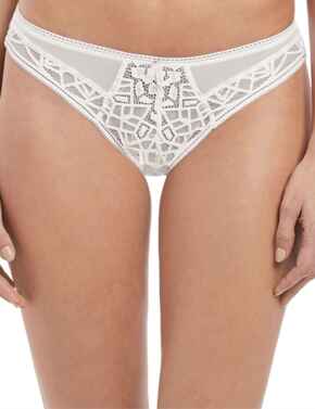 Freya Soiree Lace Brazilian Thong White