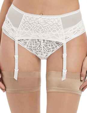 Freya Soiree Lace Suspender Belt White