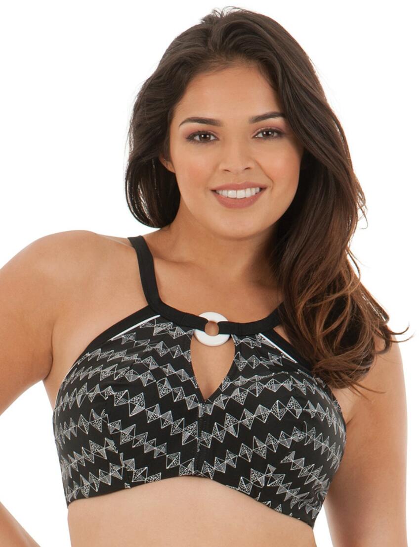 CS4451 Curvy Kate Euphoria Underwired Padded Plunge Bikini Top - CS4451 Monochrome