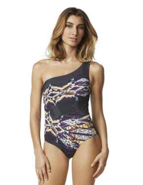 M4529MN Moontide Milano One Shoulder Swimsuit - M4529MN Multi