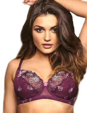 7702 Pour Moi St Tropez Underwired Full Cup Bra - 7702 Damson