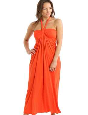 5018 Fantasie Aphrodite Halterneck Maxi Dress - 5018 Clementine