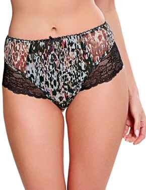 6954 Panache Jasmine Deep Brief - 6954 Animal Black