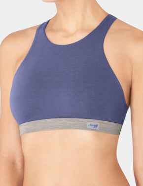 10190378 Sloggi Women Move Flow Sports Bralette Bra Top  - 10190378 Blue-Light Combination