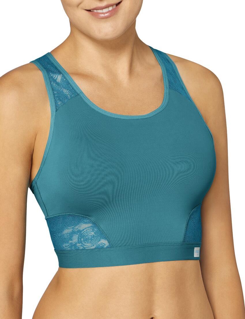 Sloggi Womens mOve Flex Padded Sports Bra - Turquoise - Size 32E