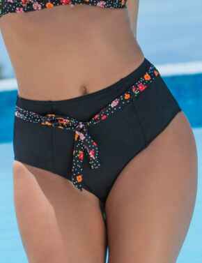 3909 Pour Moi Hot Spots Belted Control Bikini Brief - 3909 Ditsy