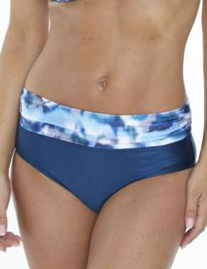 05-1350 SeaSpray Casablanca Fold Waist Bikini Brief - 05-1350 Blue Grey
