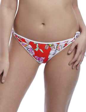 5885 Freya Swim Wild Flower Italini Tie Side Bikini Bottoms - 5885 Flame