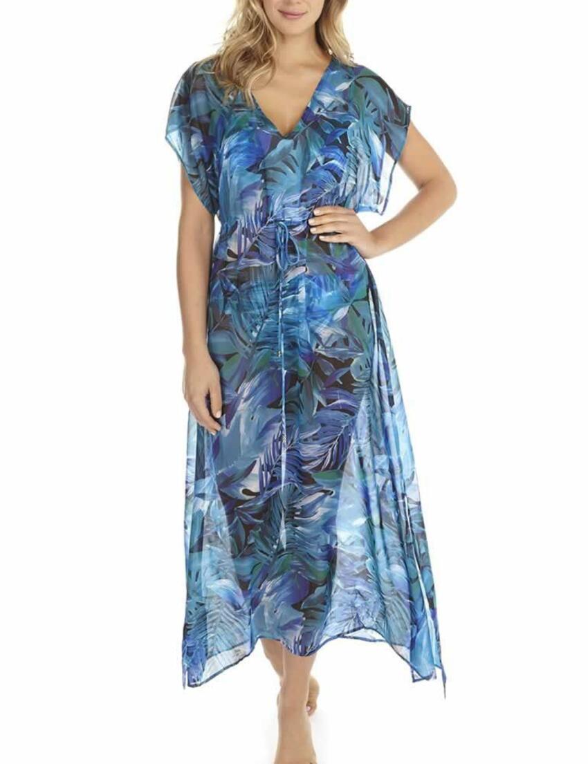 09-6643 SeaSpray Ruth Tropical Maxi Dress - 09-6643 Blue/Green