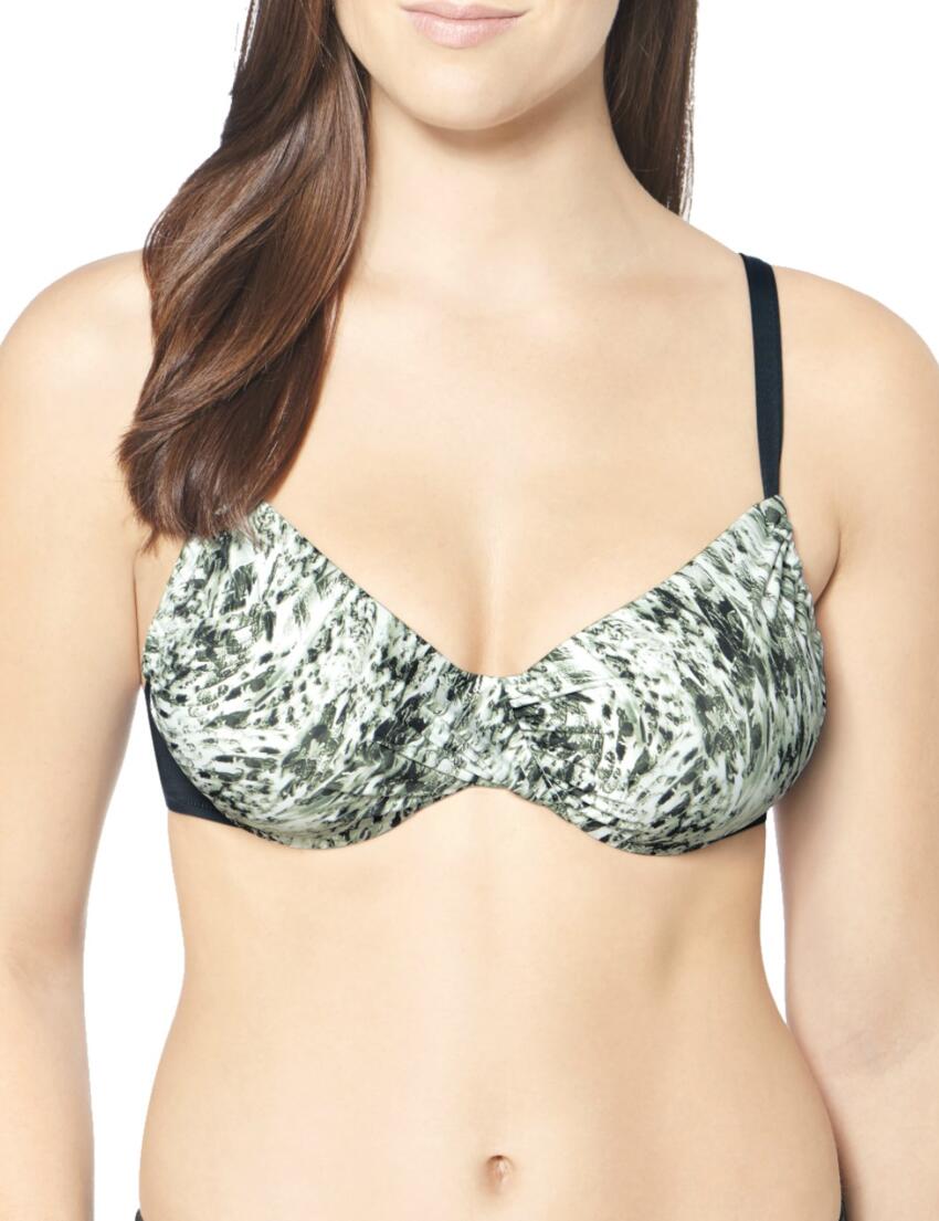 10195715 Triumph Floral Cascades Underwired Bikini Top - 10195715 Green/Dark Combination