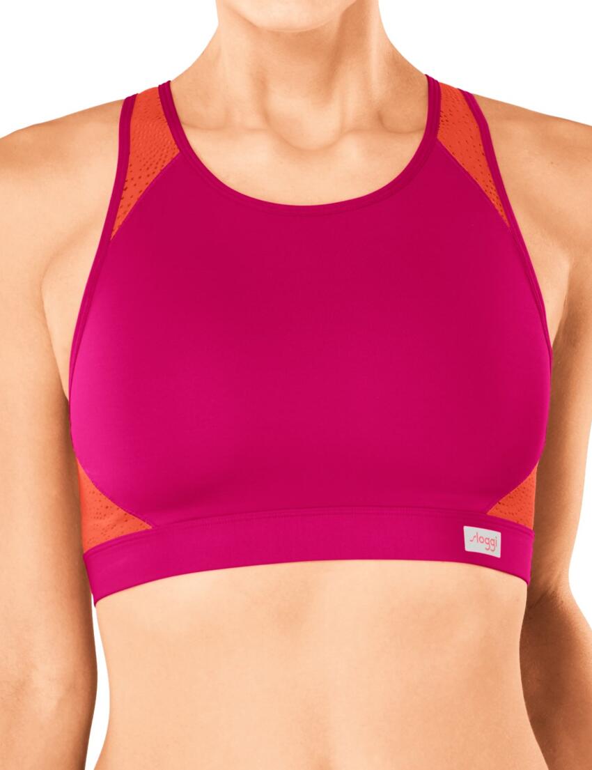 10189902 Sloggi Women mOve FLY Non-Wired Sports Top - 10189902 Pink/Light Combination