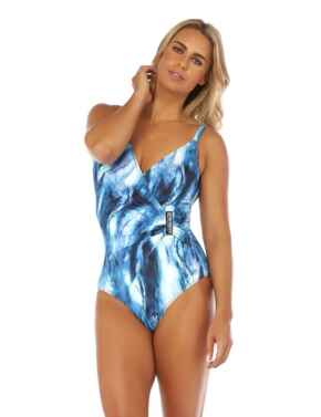 21-2112 SeaSpray Aura Side Buckle Swimsuit - 21-2112 Blue