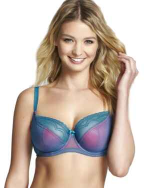 9011 Cleo by Panache Hettie Balcony Bra - 9011 Aqua/Rose