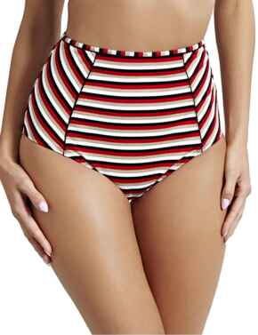SW1185 Panache Summer High Waist Bikini Brief - SW1185 Disco Stripe