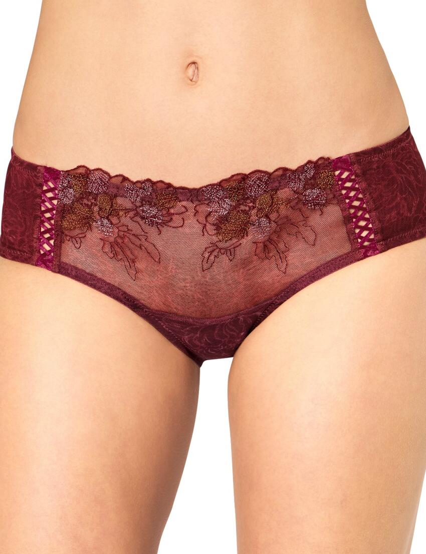 10191020 Triumph Sublime Florale Hipster Brief - 10191020 Bordeaux