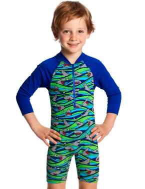 FTS00T Funky Trunks Toddler Boys Go Swim Jump Suit - FTS005T00812