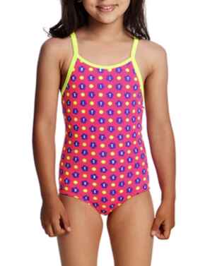 FG01T Funkita Toddler Girls Printed One Piece Swimsuit - FG01T01982 Daisy Dots