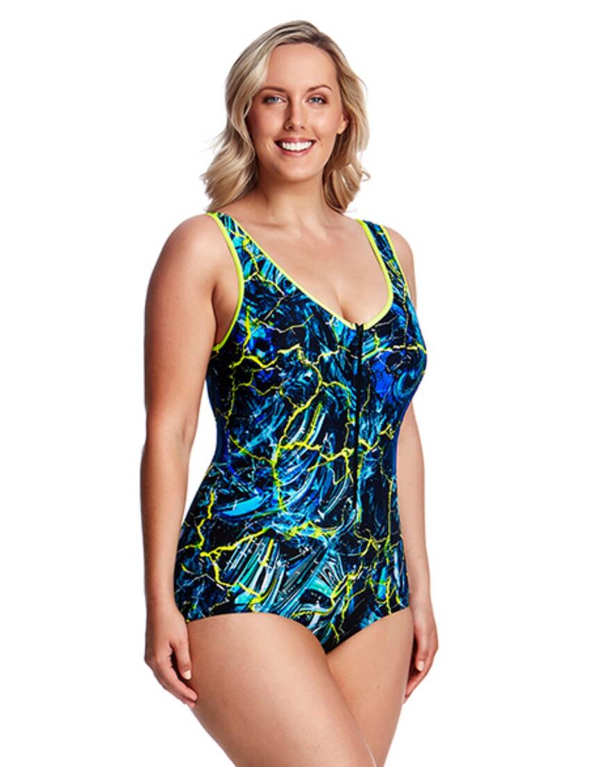 Ff02l Funkita Ladies Zip Front One Piece Swimsuit Ff02l Feather Duster Belle Lingerie Co Uk