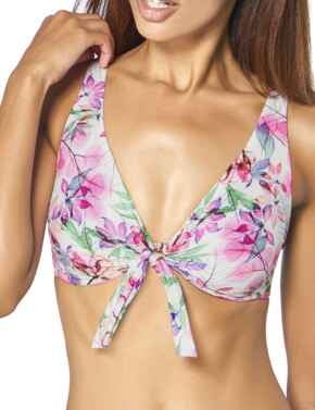 10195713 Triumph Delicate Flowers Triangle Plunge Bikini Top - 10195713 Pink/Light Combination