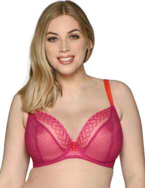 6101 Curvy Kate Kiss Cross Plunge Bra - 6101 Pink/Red