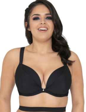 ST015105 Scantilly by Curvy Kate Buckle Up Padded Half Cup Bra - ST015105  Black