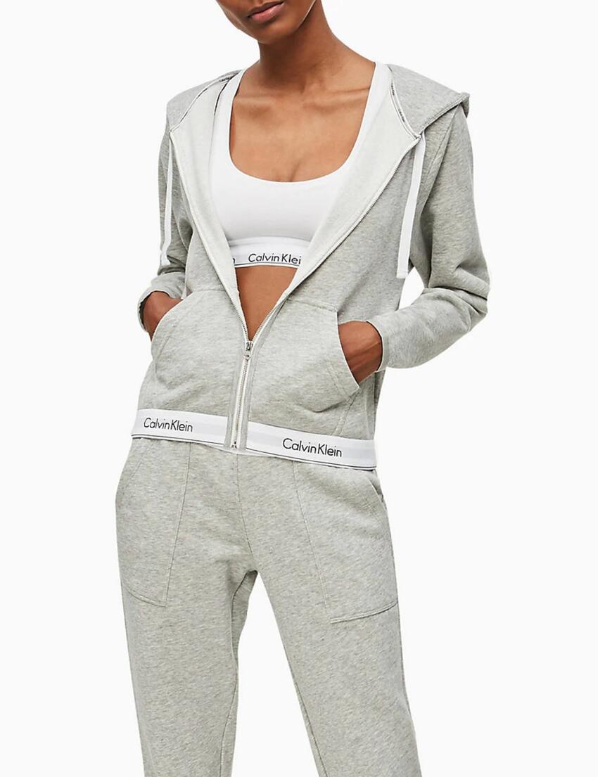 calvin klein modern lounge full zip hoodie