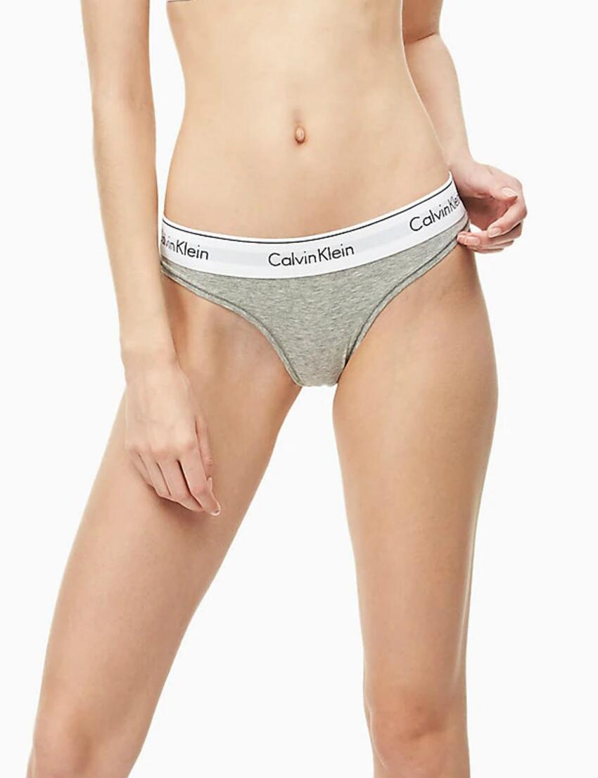 Calvin Klein Women's Underwear Modern Cotton Bikini Cut Briefs in Grey  Heather