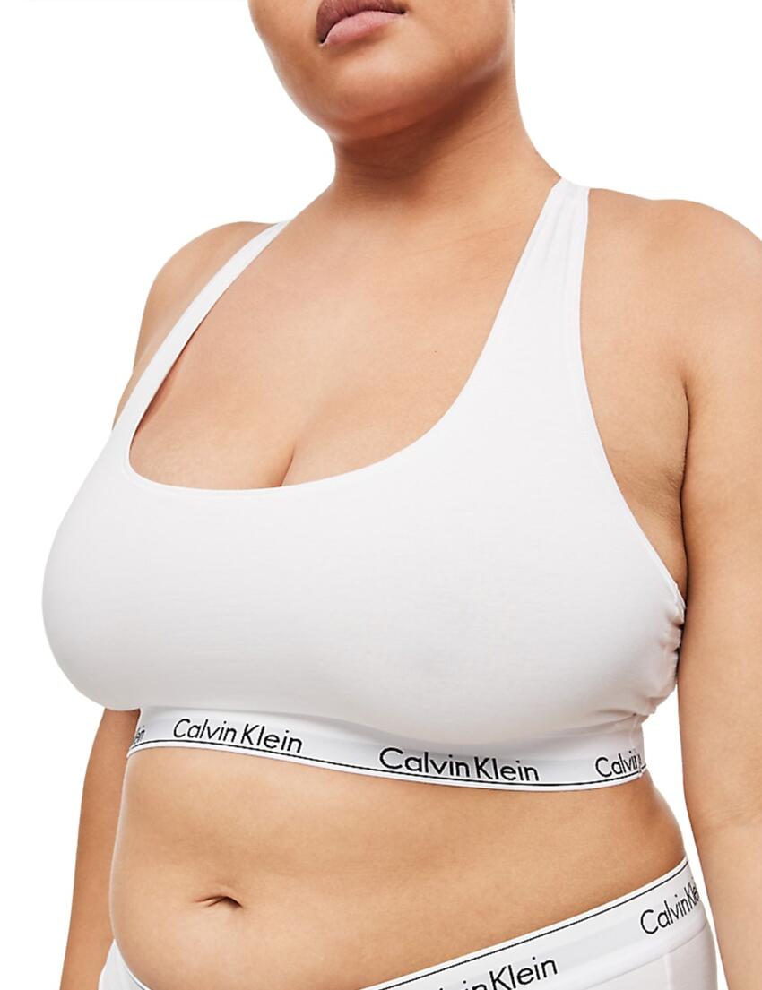 Modern Cotton Cotton Bra White Calvin Klein Underwear - Women