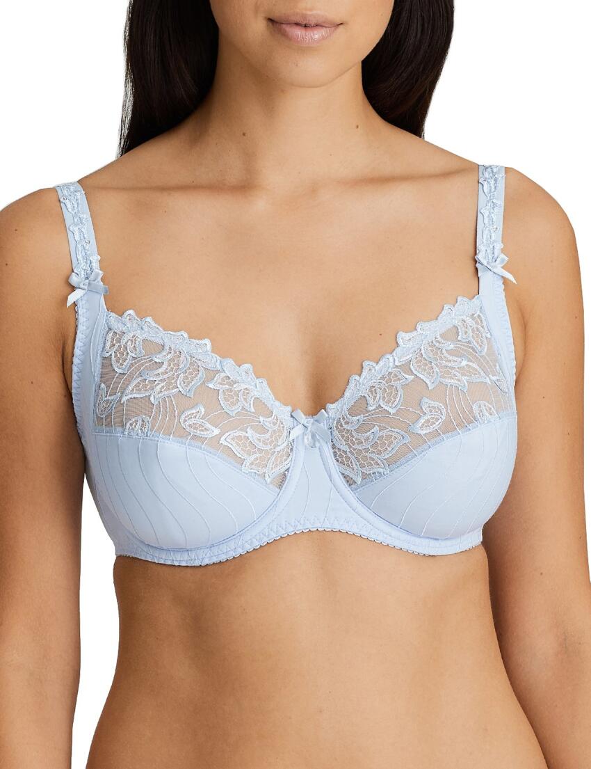 Primadonna 0161810/0161811 Women's Deauville Silver Blue Lace Embroidered Underwired Full Cup Bra