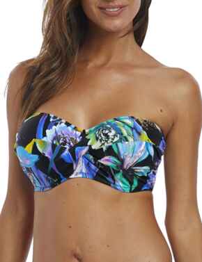 6476 Fantasie Paradise Bay Twist Bandeau Bikini Top - 6476 Aqua Multi