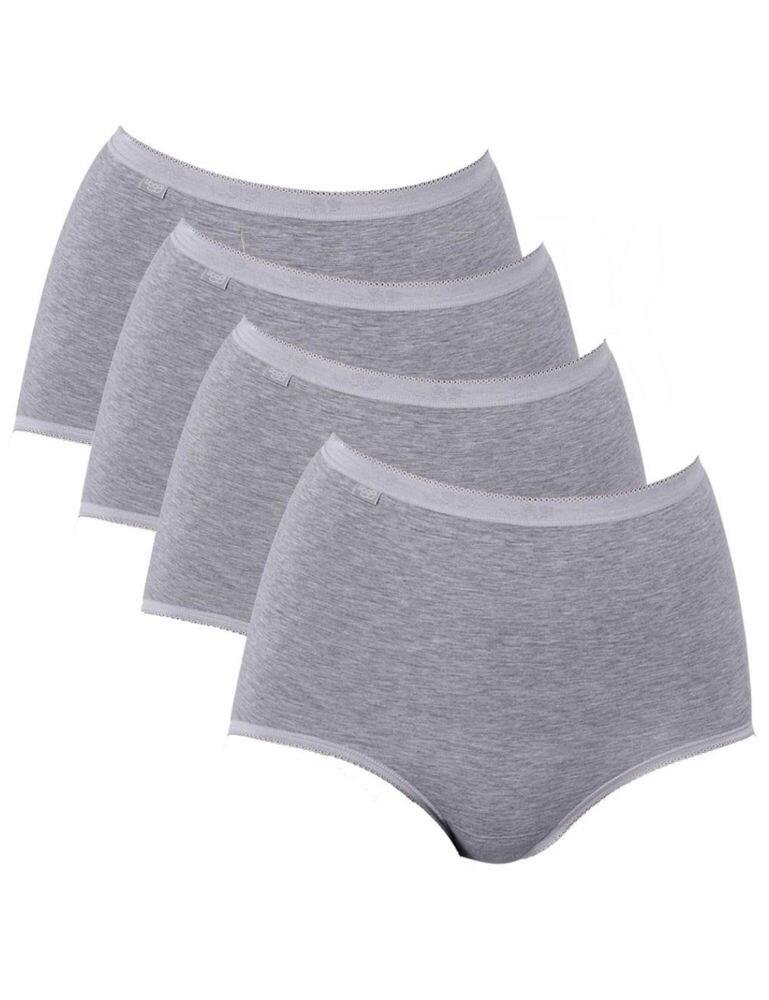 Sloggi Basic+ Maxi Brief 3 Pack + 1 Free Grey Combination