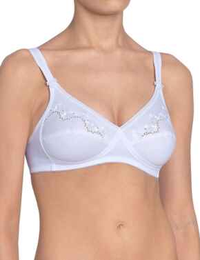 10008400 Triumph Elasti Cross + Cotton Non Wired Bra - 10008400 White 