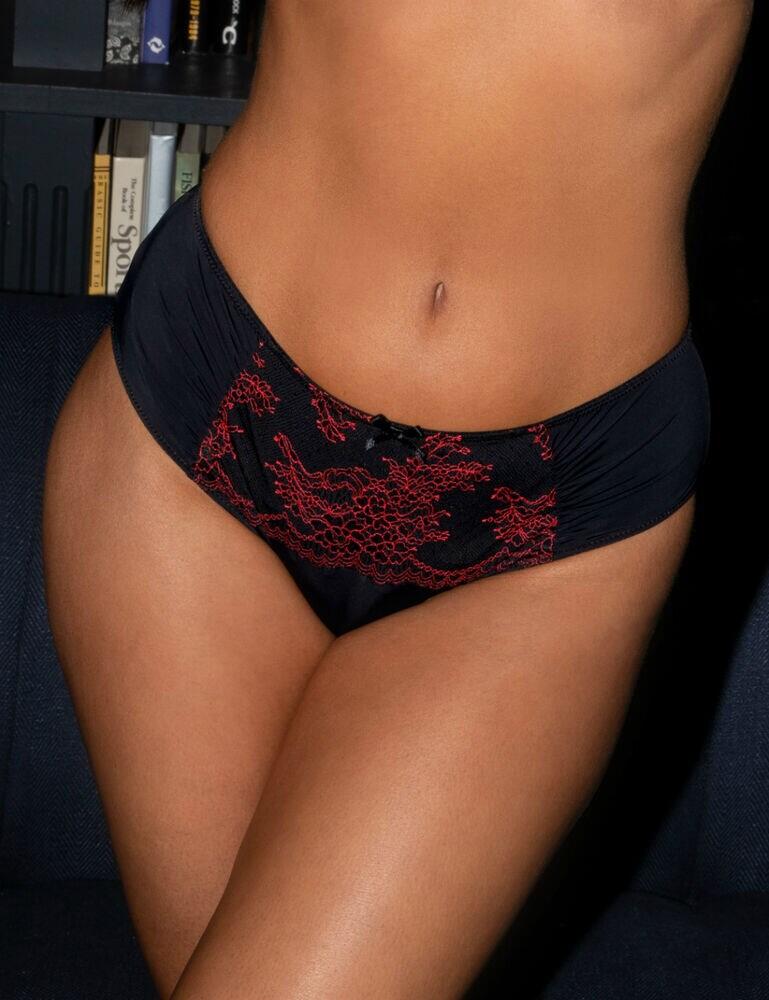 14706 Pour Moi Tattoo High Waist Brief - 14706 Black/Red