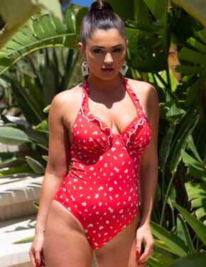 17106 Pour Moi Sunset Beach Underwired Swimsuit - 17106 Red/White