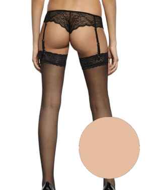 9990 Gossard Luxury Lace Top Stockings - 9990 Nude
