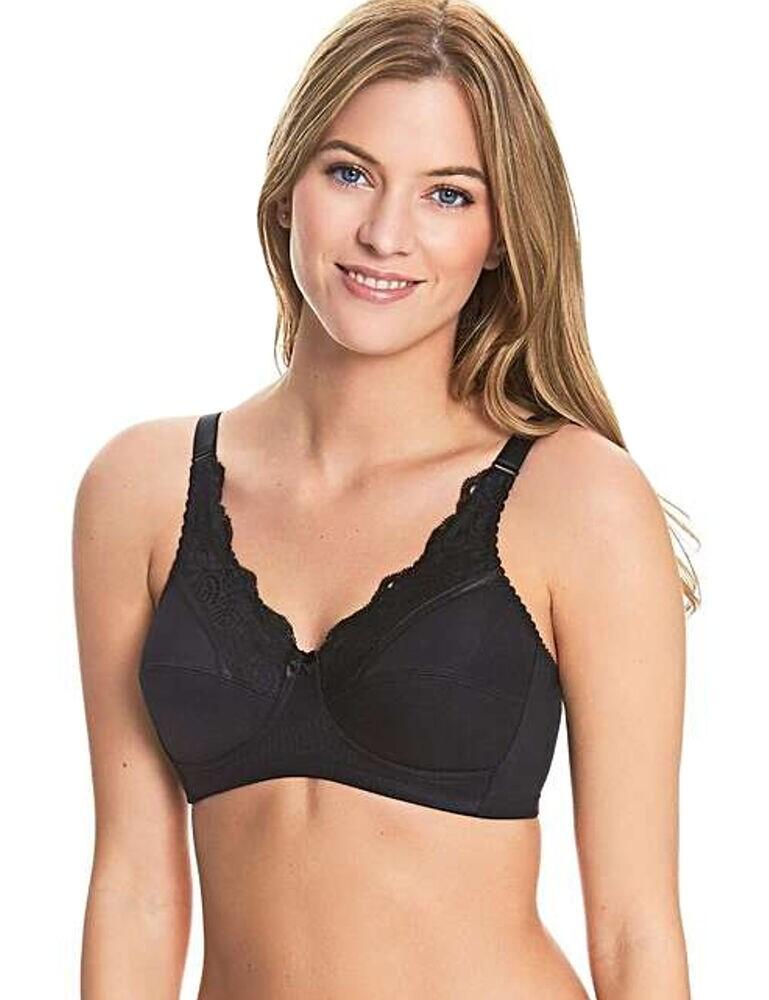 Royce Lingerie Black Pocketed Cup Non Wired Moulded Mastectomy Bra